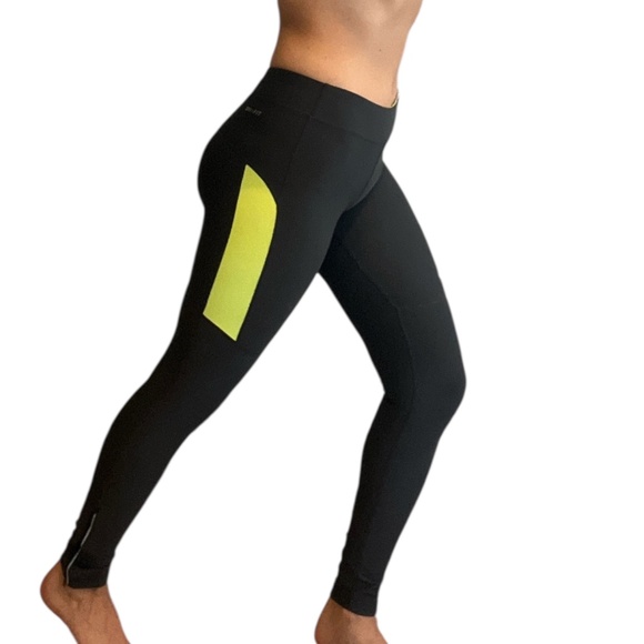 Nike Dri-Fit Neon Green/Gray Workout Leggings | Size Small - Picture 10 of 10